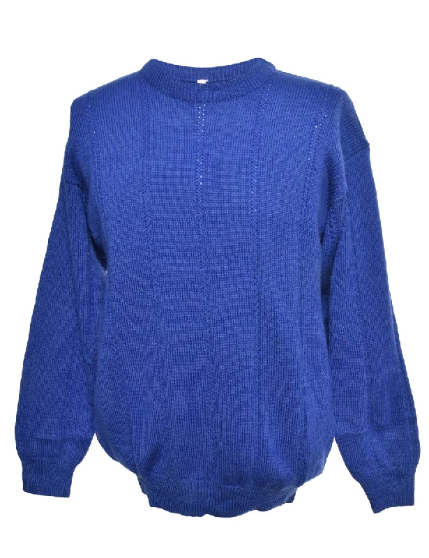 Blue Long Sleeved Jumper - M