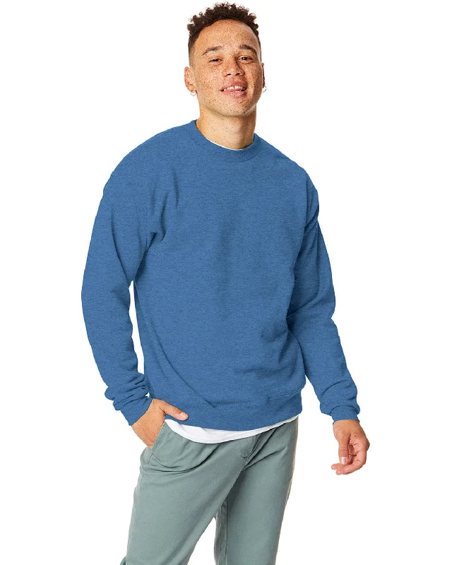 Hanes 50/50 Crewneck Sweatshirt | Heather Blue