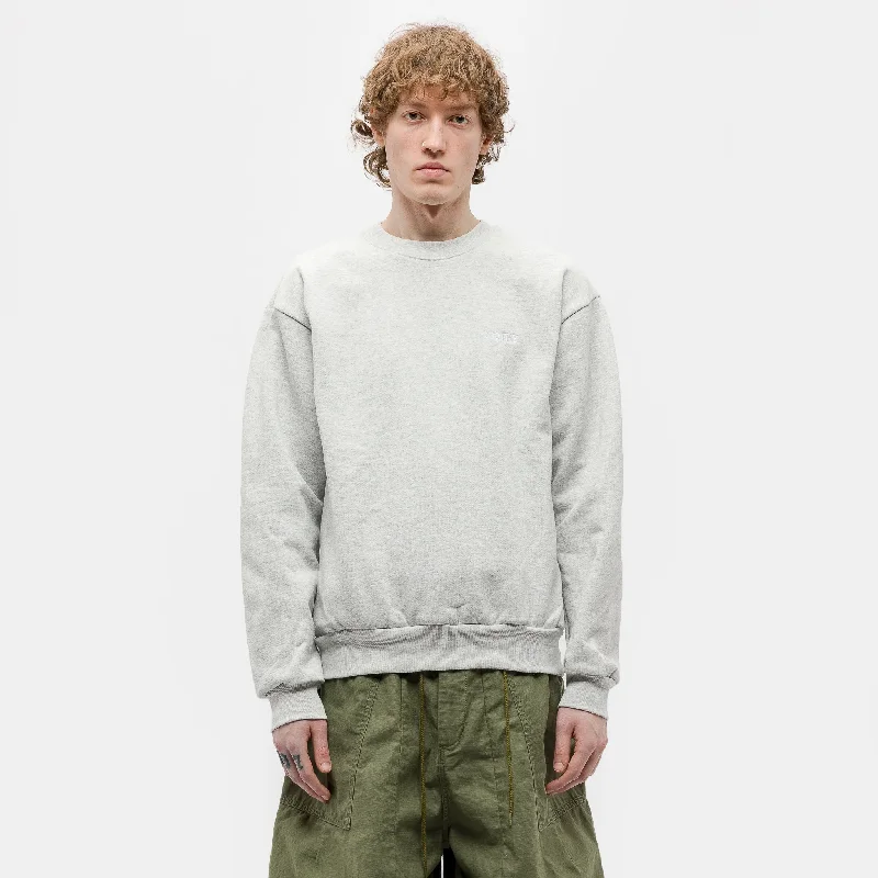 Weekend Offers That Sizzle Embroidered Logo Crewneck in Grey Heather
