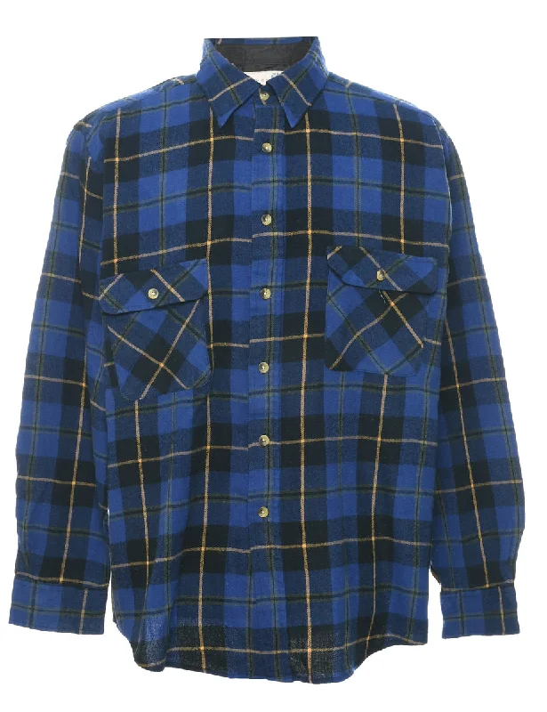 Blue Checked Shirt - XL