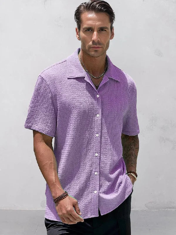 Instant Discount Leisure Essential Texture Shirt