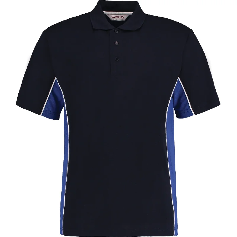 Best Seller Kustom Kit Track Polo (Classic Fit) - Navy/Royal/White