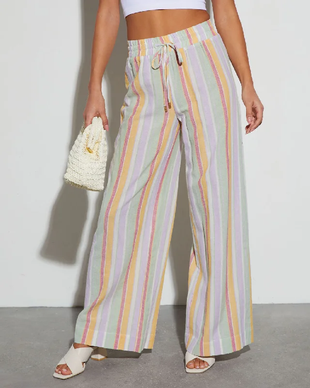 Weekend Offers That Impress Cali Striped High Rise Trouser