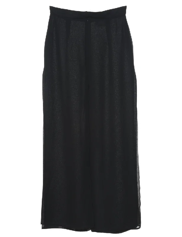 Limited Stock Black Flared Leg Palazzo - W26 L27