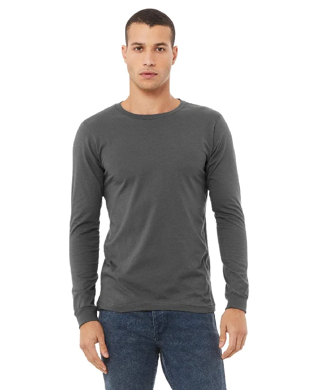 Limited Time Discount Bella+Canvas Long Sleeve Jersey T-Shirt | Asphalt