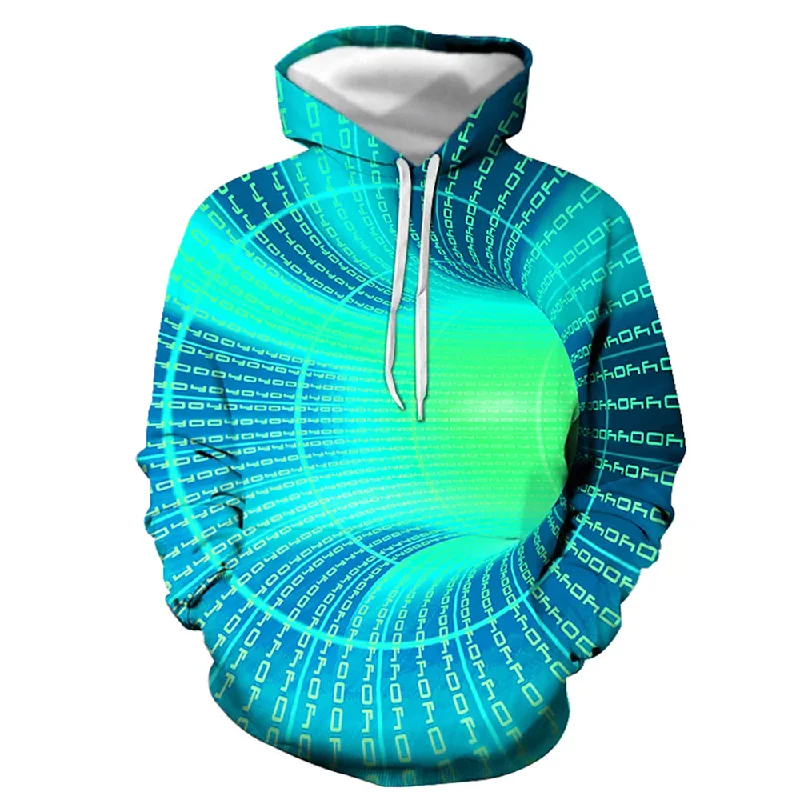 Limited Offer 3D Print Hoodie with Graphic Optical Illusion