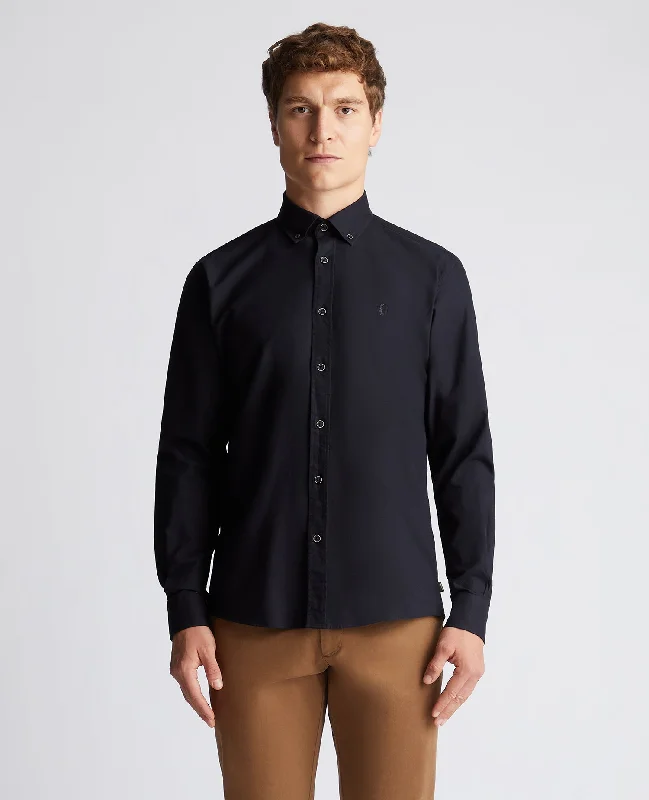 Weekend Discounts to Savor Tapered Fit Oxford Cotton Shirt