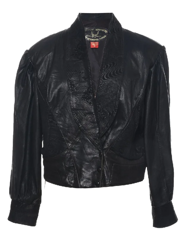 Discount Extravaganza Biker Style Leather Jacket - L