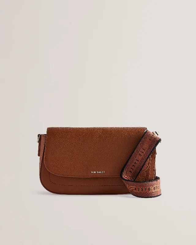 Stock Clearance Darilie Branded Webbing Long Satchel Bag Brn-Choc