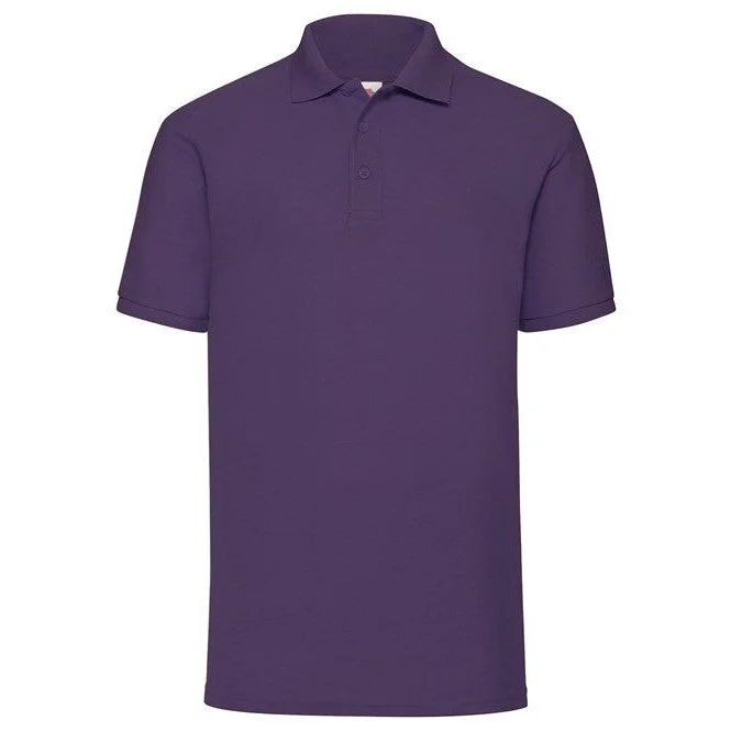 Great Bargain Fruit Of The Loom 65/35 Polo - Purple