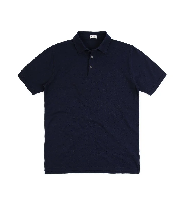 Clearance Items Trunk Moxon Short Sleeve Polo Shirt: Navy