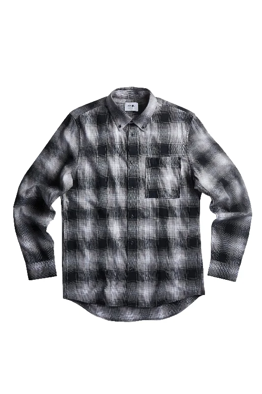 Clearance Items NN07 Arne Overshirt Grey Check
