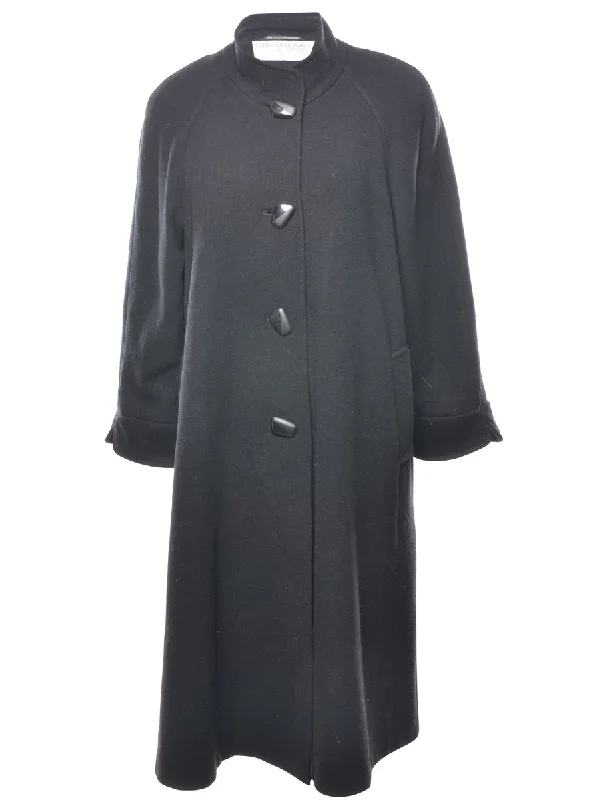 New Deals Black Classic Wool Coat - L