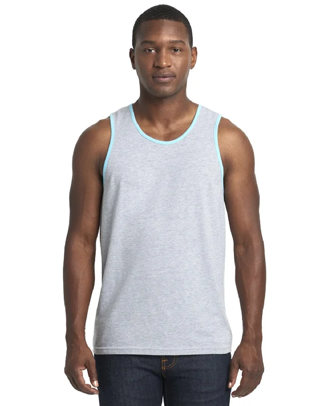 Don't Wait Next Level Mens Cotton Tank | Hthr Gray/ Cancn