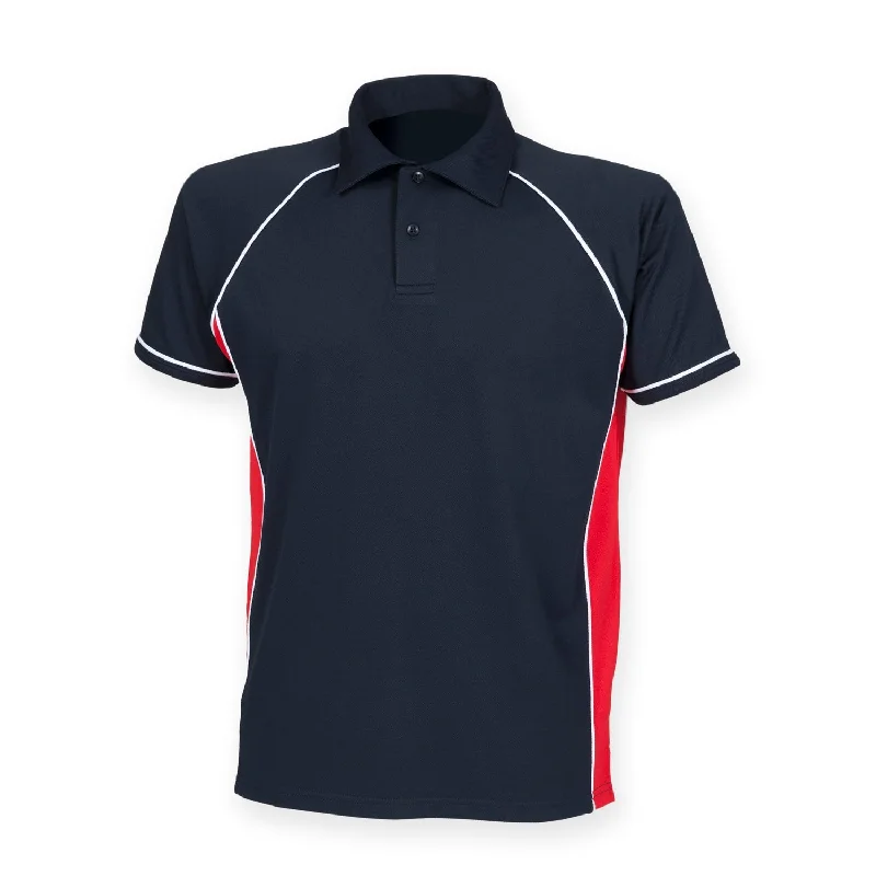 Time-Sensitive Finden & Hales Piped Performance Polo - Navy/Red/White