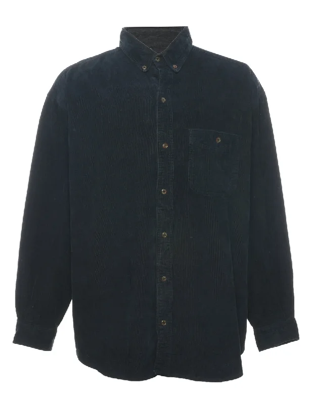 Stock Clearance Black Corduroy Shirt - XL
