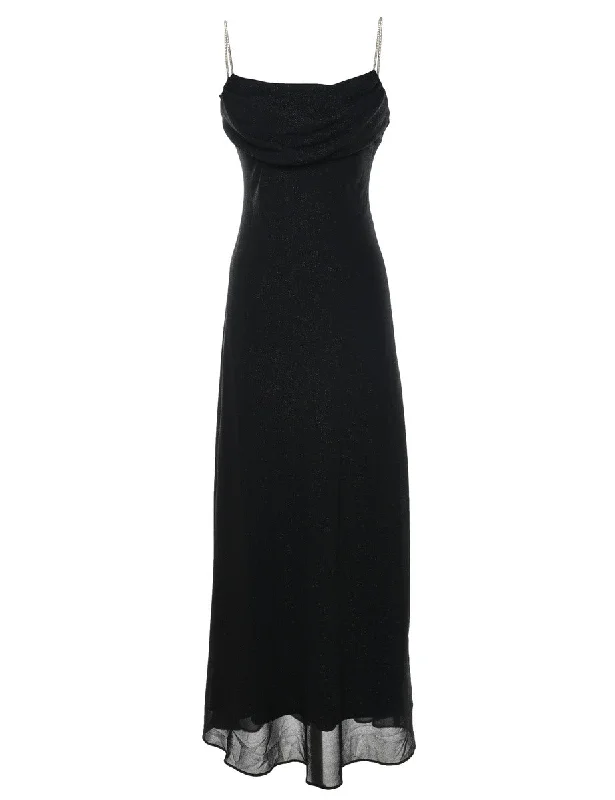 Hot Buy Black 1990s Strappy Cowl Neck Dress - S