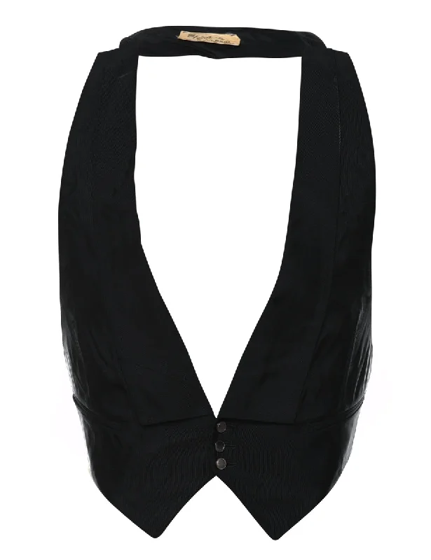 Major Savings Black Classic Waistcoat - S