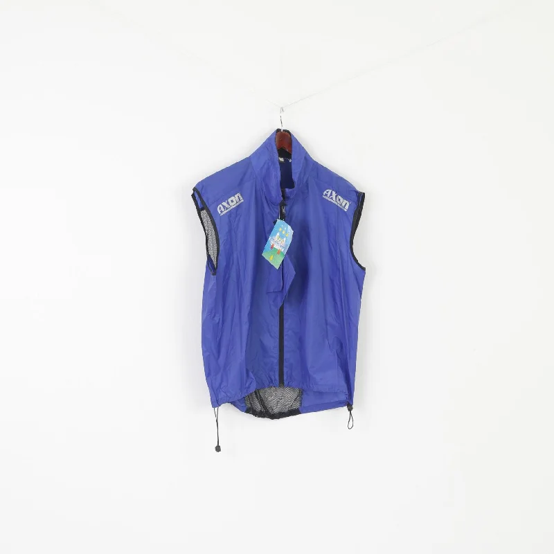 Weekend Steals Await New AXON Men XL Vest Blue Breathable Teflon Cross Country Equipment Reflective Top