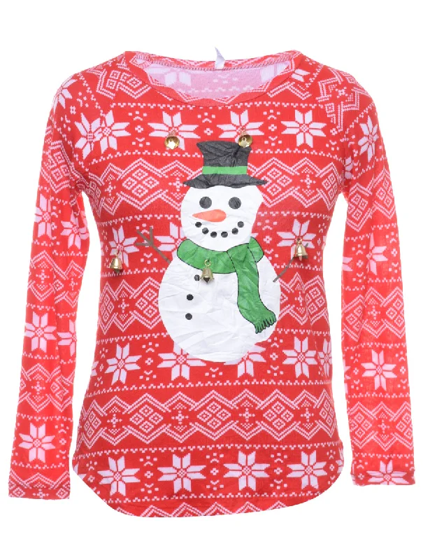 Bonus Savings Beyond Retro Reworked Christmas Sweatshirt With Bells - M