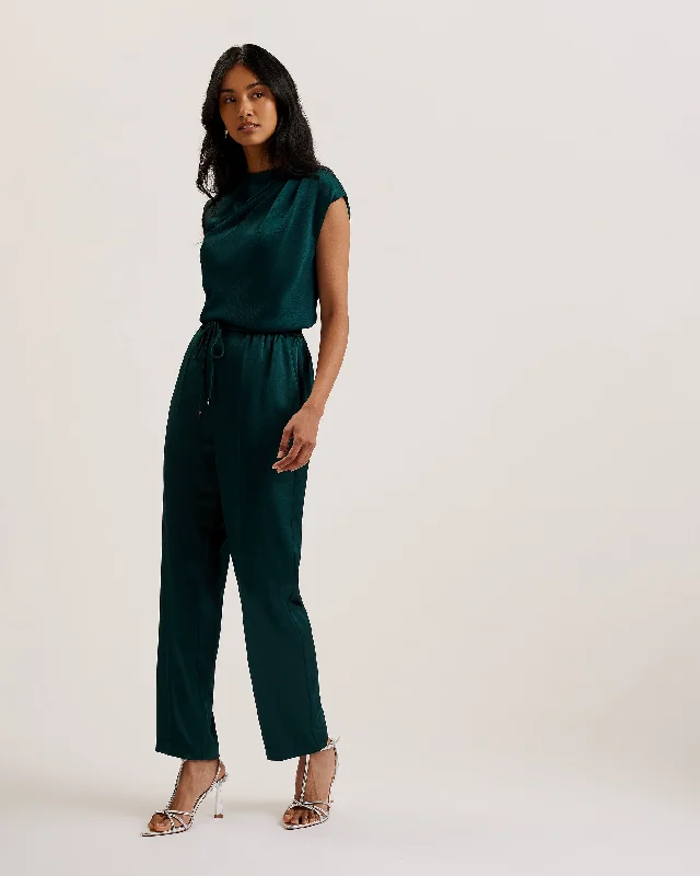 Limited Availability Natori Satin Slim Fit Jogger Dk-Green