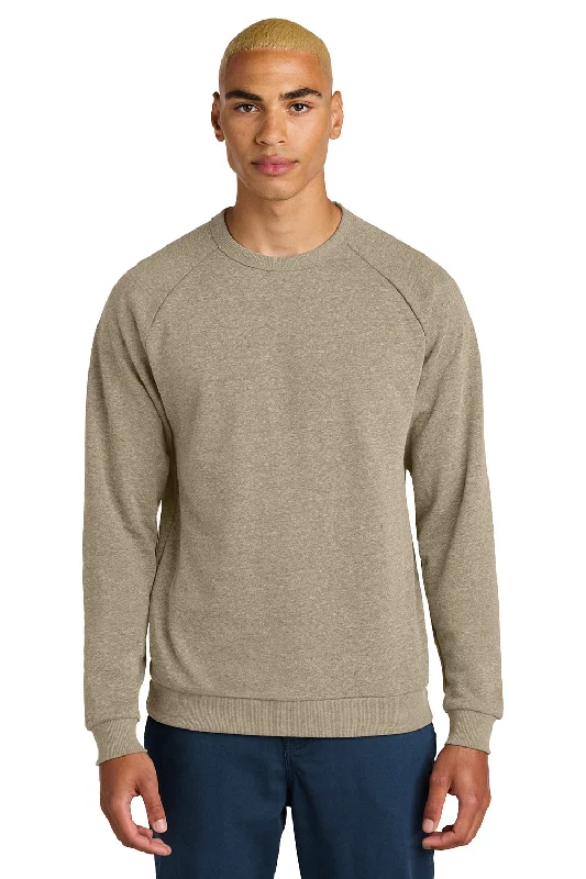 District Mens Perfect Tri Fleece Crewneck Sweatshirt - Heather Desert Tan