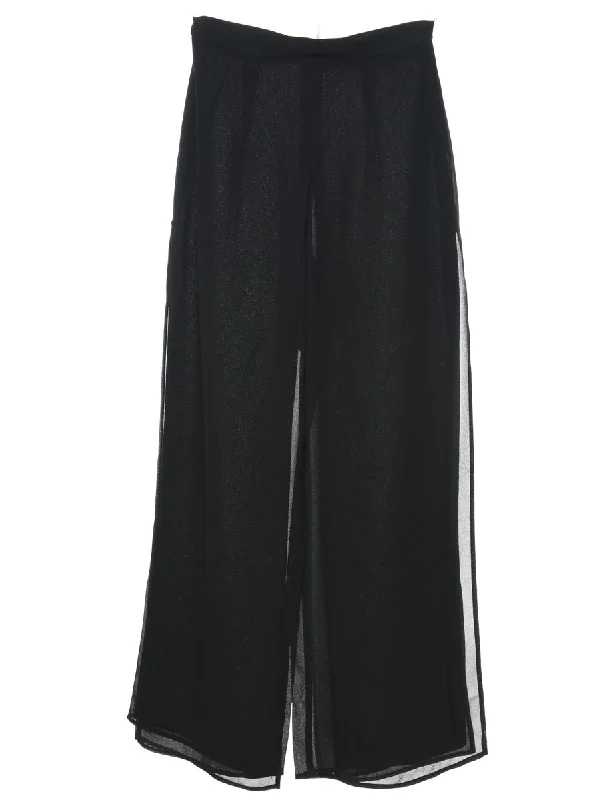 Special Offer Black Flared Leg Palazzo - W26 L28