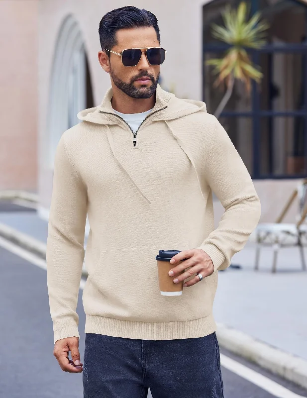 Casual Turtleneck Knit Hoodie (US Only)