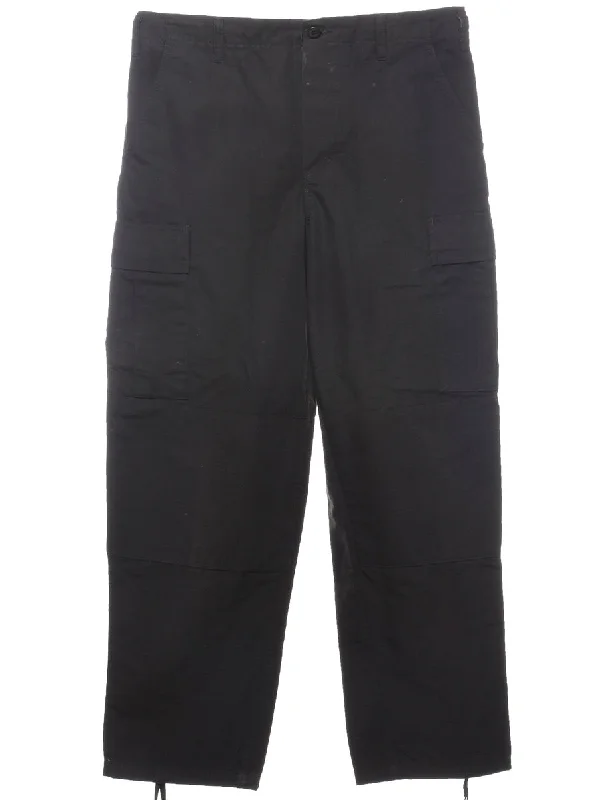 Weekend Shopping Made Better Black Cargo Trousers - W36 L31