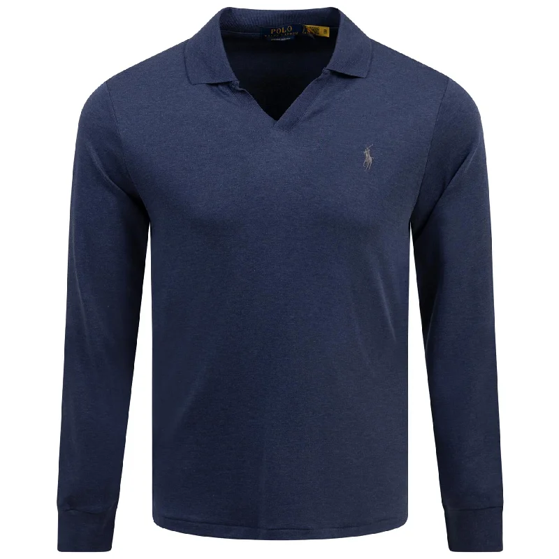 Buy More, Save More Polo Golf Slim Fit LS Cotton Polo Spring Navy - 2024