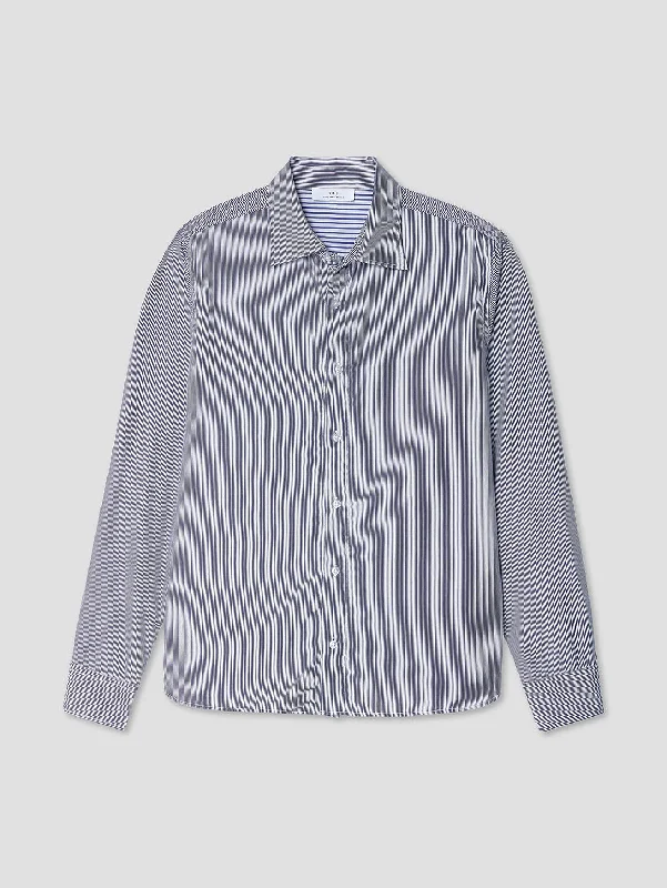 Overstock Sale Yarn Dye Shirt - Navy Stripe