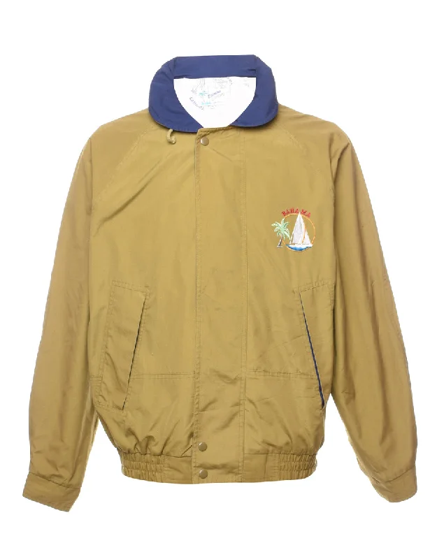 Extra Savings Bahama Beige & Navy Contrast Embroidered - M