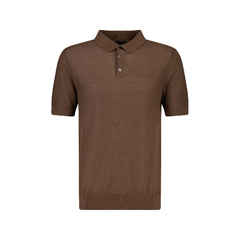 Savings Event MCKINNON Half Button Collared Short Sleeve Shirt MUD BROWN