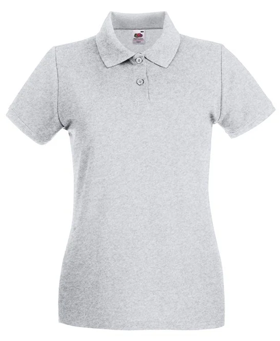 Today's Special Fruit Of The Loom Women's Premium Polo - Heather Grey