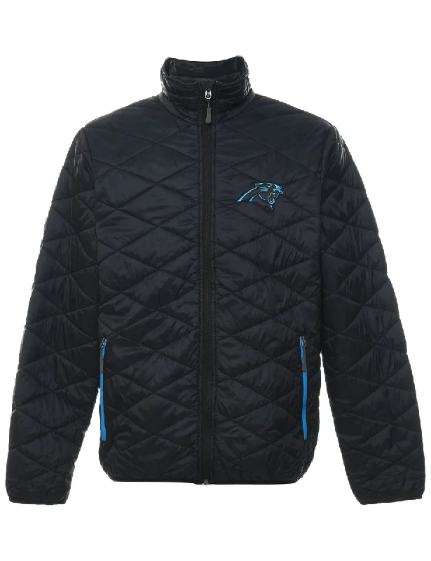 Final Clearance Black Embroidered NFL Puffer Vest - M