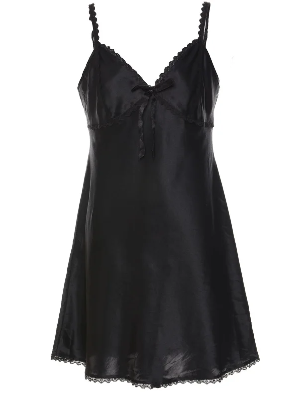 Half Price Black 1990s Slip Dress - M