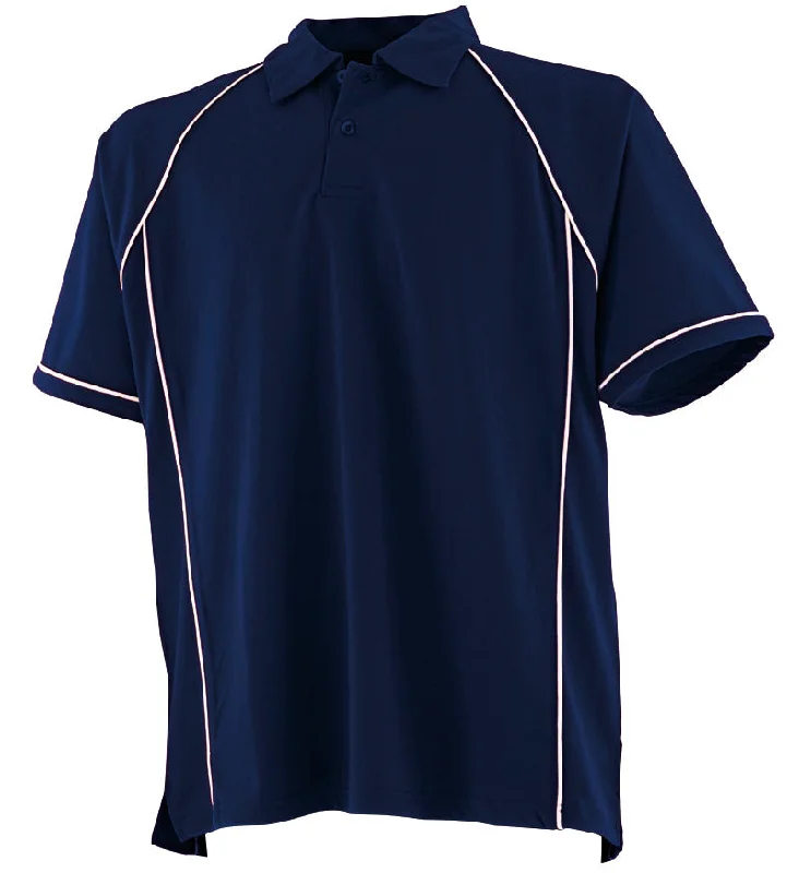 Steal Deal Finden & Hales Piped Performance Polo - Navy/White*