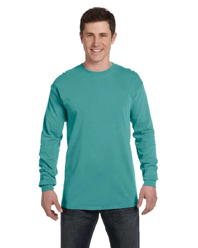 Comfort Colors Garment-Dyed Long Sleeve T-Shirt | Seafoam