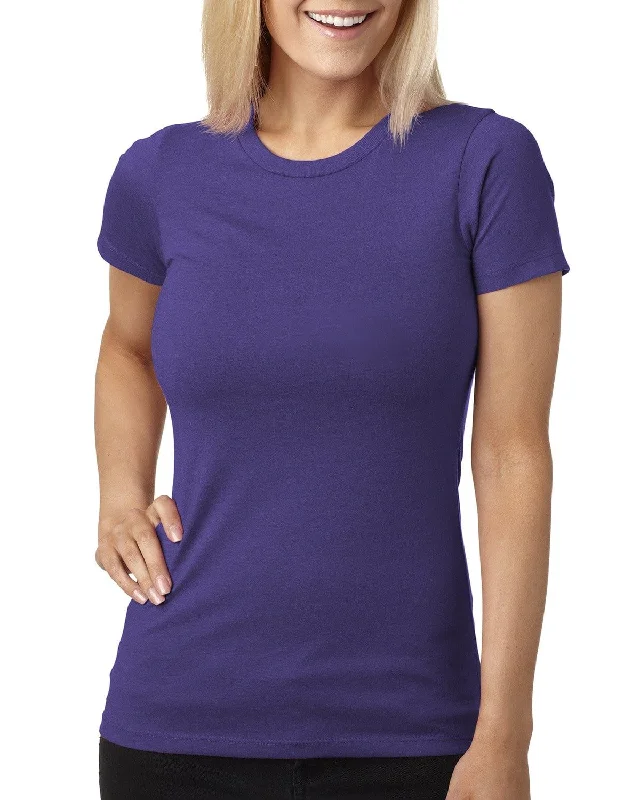 Online Only Next Level Ladies CVC Crew Tee | Purple Rush