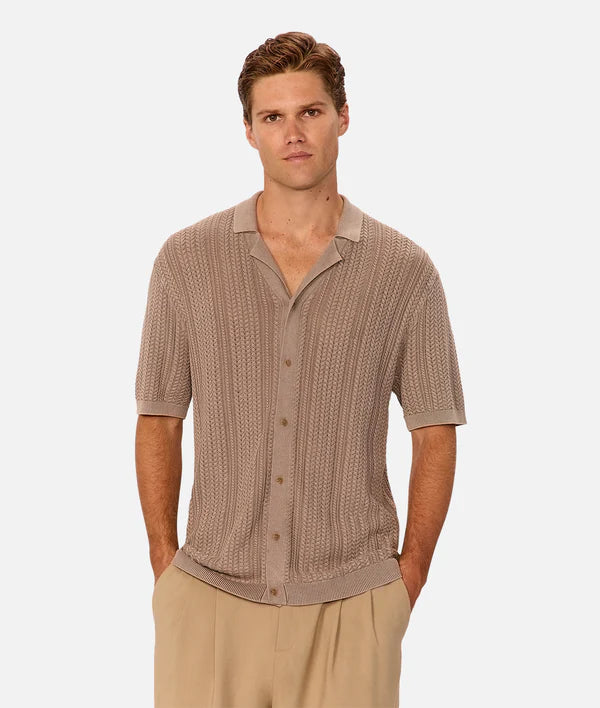 Blowout Sale Industrie The Washed Alessio SS Shirt Washed Brown