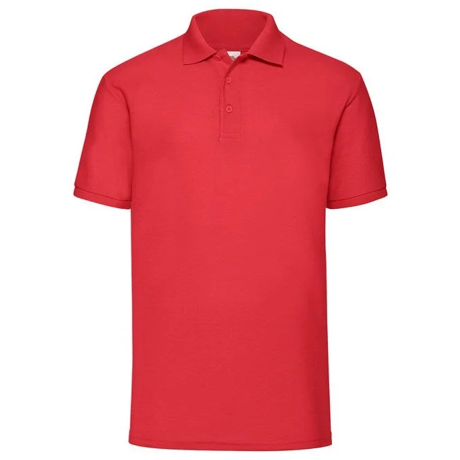 Hurry Up Fruit Of The Loom 65/35 Polo - Red