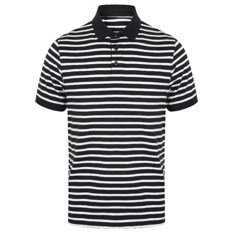 Deal of the Week Front Row Striped Jersey Polo Shirt