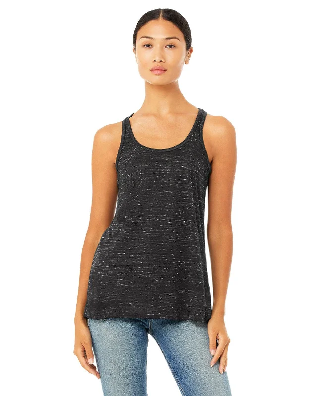 Lowest Rates Bella+Canvas Ladies Flowy Racerback Tank | Black Marble