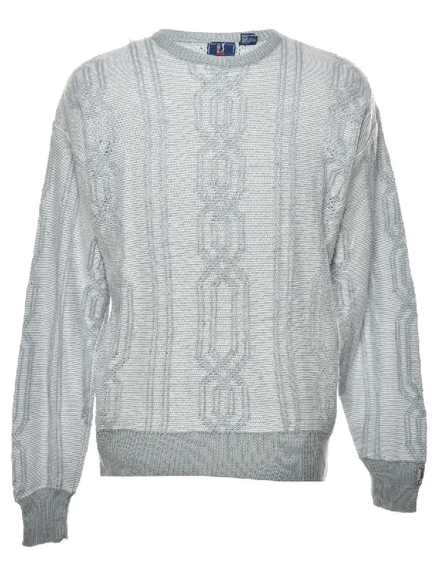 Cable Knit Jumper - L