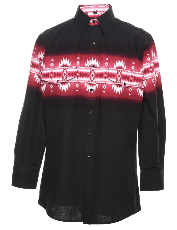 Sale Event Aztec Pattern Western Shirt - L