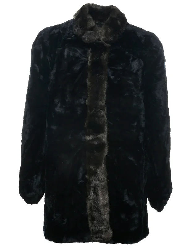Unmissable Offer Black Faux Fur Coat - M