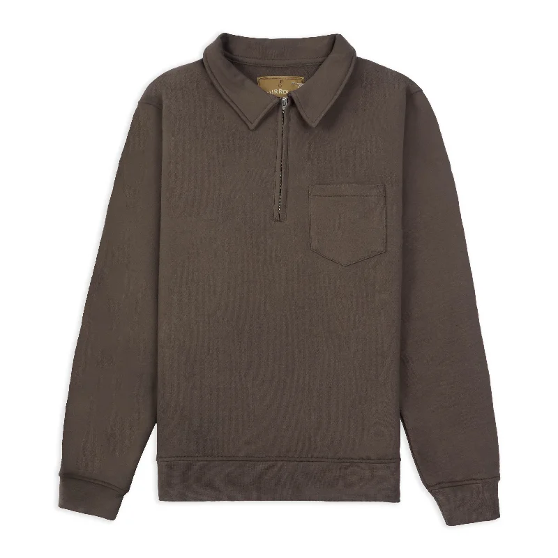 Season Finale Sale Quarter Zip Sweatshirt - Major Brown