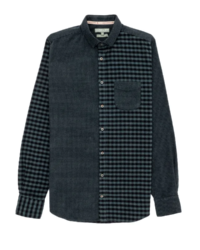 Limited Time Colours & Sons Colourblock Cotton Shirt Green