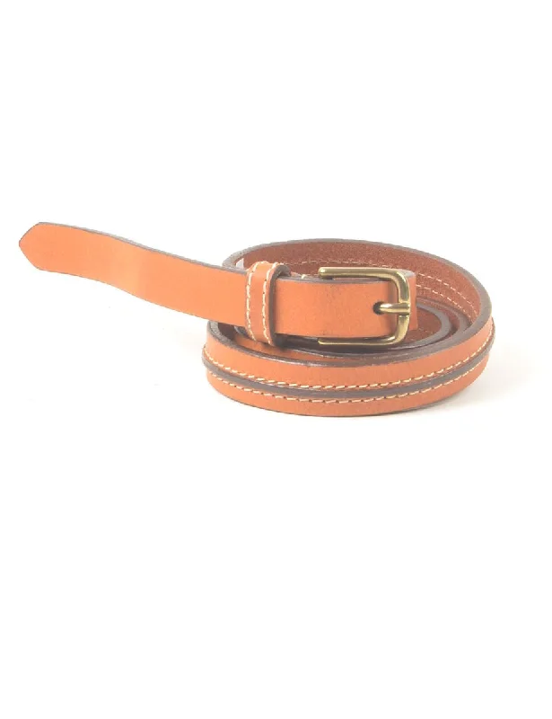 Brown Skinny Belt - L