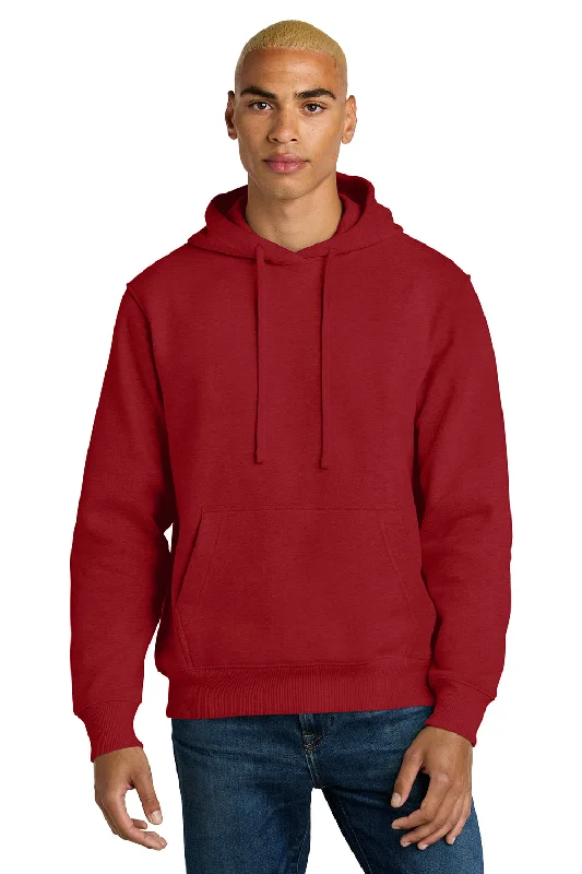 Exclusive Online Offer District Mens V.I.T. Heavyweight Fleece Hooded Sweatshirt Hoodie w/ Pouch Pocket - Classic Red